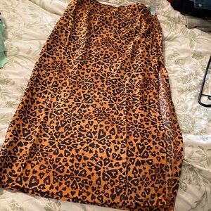 Urban Outfitters satin Leopard Print Women's Skirt size small